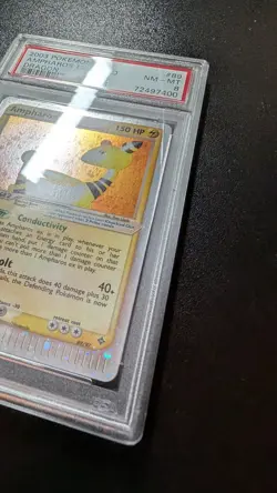 2003 POKEMON EX DRAGON #89 AMPHAROS EX-HOLO PSA 8 READ - Image 3