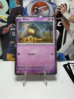 Abra 063 165 Cosmos Holo Pokemon Tcg Scarlet Violet 151 Reverse Rare Basic - Image 1