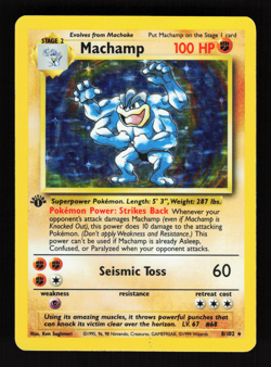 Machamp 8/102 Base Set Holo 1999 WOTC Pokemon Card - Image 1