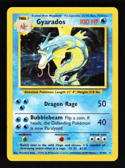 Gyarados 6/102 Base Set Holo 1999 WOTC Pokemon Card - Image 1