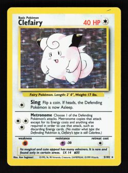 Clefairy 5/102 Base Set Holo 1999 WOTC Pokemon Card - Image 1