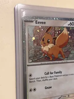 Pokemon Trading Card: SVP: BLEED ERRORS: EEVEE 200 Black Star Promo Swirl Cosmo - Image 4