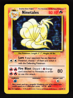 Ninetales 12/102 Base Set Holo 1999 WOTC Pokemon Card - Image 1