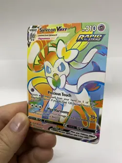 Sylveon Vmax Gold Metal Pokemon Card-Collectible Gift Display！Christmas PRETTY~ - Image 1