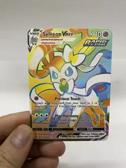 Sylveon Vmax Gold Metal Pokemon Card-Collectible Gift Display！Christmas PRETTY~ - Image 3