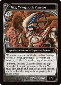 Gix, Yawgmoth Praetor (Future Sight) -Foil Near Mint MTG Mystery Booster 2 - Image 1