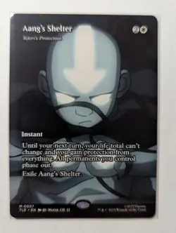 1x Aang's Shelter Borderless NM - Teferi's Protection Magic MTG TLA TLE x1 - Image 1