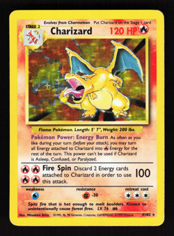 Charizard 4/102 Base Set Holo 1999 WOTC Pokemon Card - Image 1