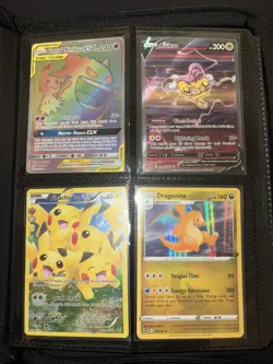 Pokemon TCG Gengar, Mimikyu GX Holo 186/181 Sun & Moon Team Up Secret Rare NM - Image 3