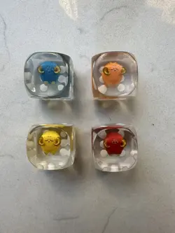 Scapegoat Yugioh Dice RFYGO High Quality Acrylic Jumbo 21mm Set Of 4 - Image 2