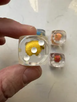 Scapegoat Yugioh Dice RFYGO High Quality Acrylic Jumbo 21mm Set Of 4 - Image 4