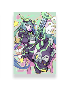 Yugioh - Mint Green - Lollypopland - Mana Moon Amanda Lapalme - Sleeves X70 New - Image 1