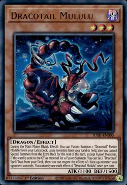 Dracotail Mululu - Ultra Rare 1st Edition JUSH-EN005 - NM - YuGiOh - Image 1