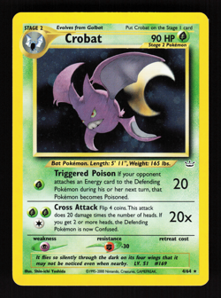 Crobat 4/64 Neo Revelation Holo WOTC 2000 Pokemon Card - Image 1
