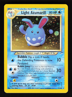 Light Azumarill 13/105 Neo Destiny Holo WOTC 2000 Pokemon Card *Binder Ding* - Image 1