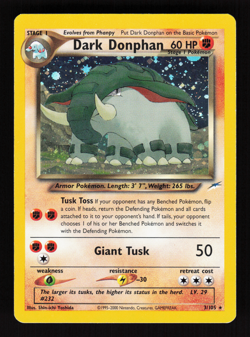 Dark Donphan 3/105 Neo Destiny Holo WOTC 2000 Pokemon Card - Image 1