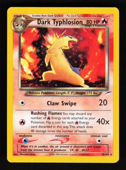 Dark Typhlosion 10/105 Neo Destiny Holo WOTC 2000 Pokemon Card - Image 1
