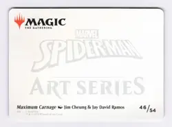 Maximum Carnage Art Card Gold-Stamped MTG Art Series: Marvel's Spider-Man ERRORU - Image 2
