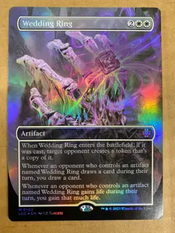 MTG 1x FOIL BORDERLESS Wedding Ring 102 Lost Caverns of Ixalan Magic the x1 NM - Image 1