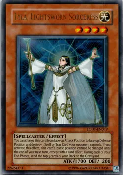 Yugioh Lyla, Lightsworn Sorceress LODT-EN019 Ultra Rare OG Print NM - Image 1