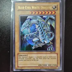 NM Blue-Eyes White Dragon JMP-001 Ultra Rare YuGiOh 600 - Image 1