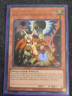 YuGiOh Rarity Collection II Foil Ultra Rare RA02-EN006 Droll & Lock Bird - Image 1