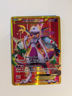 Pokemon Mewtwo EX TCG Full Art Holo Rare Card Breakthrough-Secret 164/162 LP - Image 1