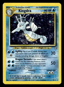 Kingdra 8/111 Holo Rare Neo Genesis Pokemon Card - 2 - Image 1
