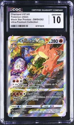 CGC 10 GEM MINT Charizard VSTAR SWSH262 PROMO Ultra-Premium UPC Pokemon Card - Image 1