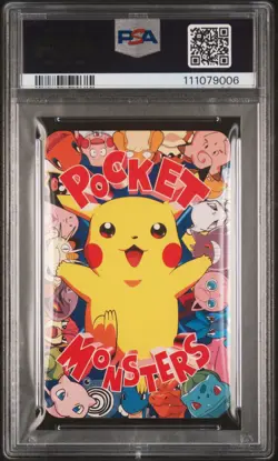 1999 TELEVI-KUN POKEMON DX CARD GAME TELEVI-KUN FEBRUARY-YELLOW PIKACHU PSA 10 - Image 2
