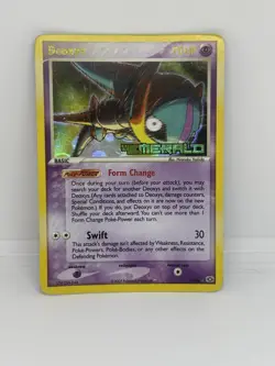 2005 Pokemon Deoxys (Speed Form) 2/106 Reverse Holo Rare / Stamped Emerald Card - Image 1