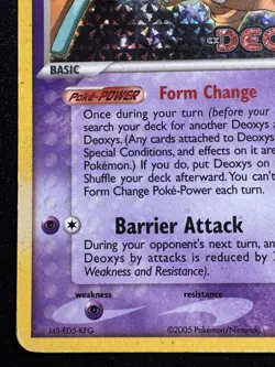 Deoxys 18/107 Defense Forme EX Deoxys Pokemon Card Reverse Holo Foil Rare HP - Image 5