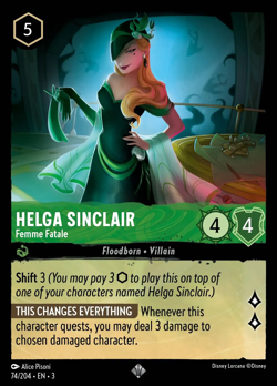 Helga Sinclair - Femme Fatale #74 Super Rare | Lorcana: Into the Inklands Card - Image 1