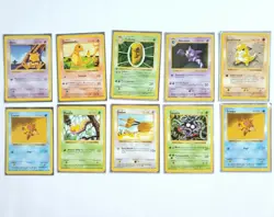 Base Set Shadowless Pokemon Cards Lot of 8 Charmander Haunter 1st Edition Kakuna - Image 1