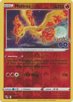 Moltres 12/78 Reverse Holo | Pokemon GO | Pokemon Card - Image 1