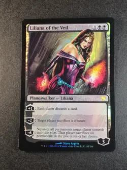 Liliana of the Veil Magic the Gathering MTG Innistrad 2011 FOIL - Image 1