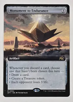 Monument to Endurance Borderless Aetherdrift MTG NM+ Ship FAST - Image 1