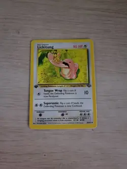 Pokemon Jungle Set 1st Edition Regular Finish Lickitung 38/64 LP Condition OC371 - Image 1