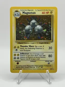 Pokemon TCG Magneton Base Set 9/102 Holo Unlimited Holo Rare - Image 1