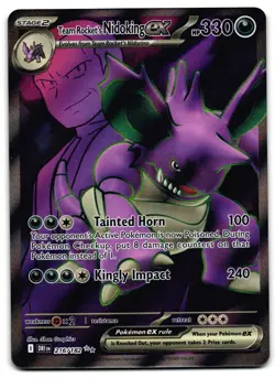Team Rocket's Nidoking EX 216/182 - Ultra Rare Destined Rivals Pokemon TCG - NM - Image 1