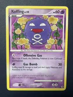 1x - Koffing - 68/111 - Common LP English Pokemon Rising Rivals free shipping - Image 1