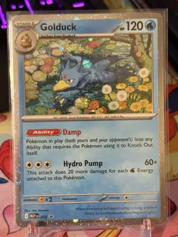 Pokemon TCG Mega Evolutions Golduck 008 Black Star Promo Holo English - Image 1