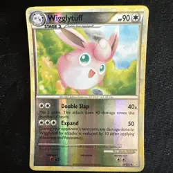 Pokemon HeartGold & SoulSilver Wigglytuff Reverse Holo #56 Damaged - Image 1