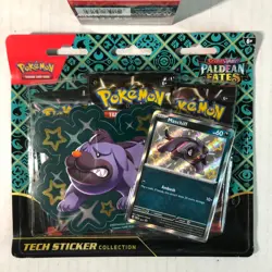 NEW Sealed Pokemon Paldean Fates LOT Booster Bundle & Tech Sticker Collection - Image 4