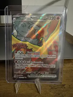 Pokemon TCG Team Rockets Moltres EX Destined Rivals 208/182 NearMint Condition - Image 1