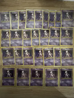 Lot Of 28 Pokemon Evolutions Mewtwo 23 Nonholo 5 Cracked Ice Holo - Image 1
