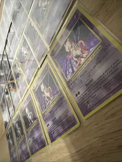 Lot Of 28 Pokemon Evolutions Mewtwo 23 Nonholo 5 Cracked Ice Holo - Image 2
