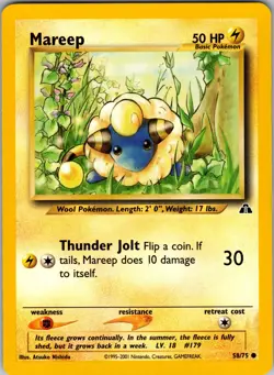 Mareep 58/75 Neo Discovery Pokemon TCG NM - Image 1