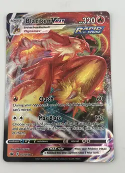 2021 Pokemon TCG - Chilling Reign - Blaziken VMAX - Full Art Rare Holo 21/198 - Image 1