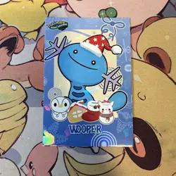 Wooper Ice Blue Background Cracked Ice Holo Pokemon Database Christmas - Image 1